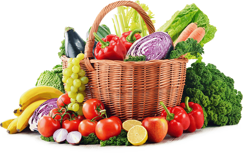 Frisches Obst und Gemüsekorb